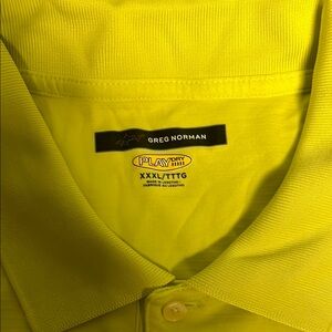 Greg Norman Collection Yellow Polo Shirt Vibrant Cotton Blend